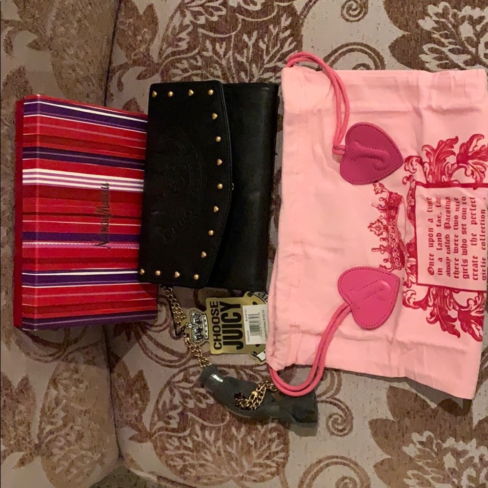 Brand new Juicy couture clutch with gold strap